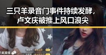 三只羊录音门事件持续发酵，卢文庆被推上风口浪尖